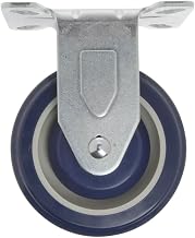 HUBERT Rigid Plate Caster Blue Polyurethane - 4"Dia