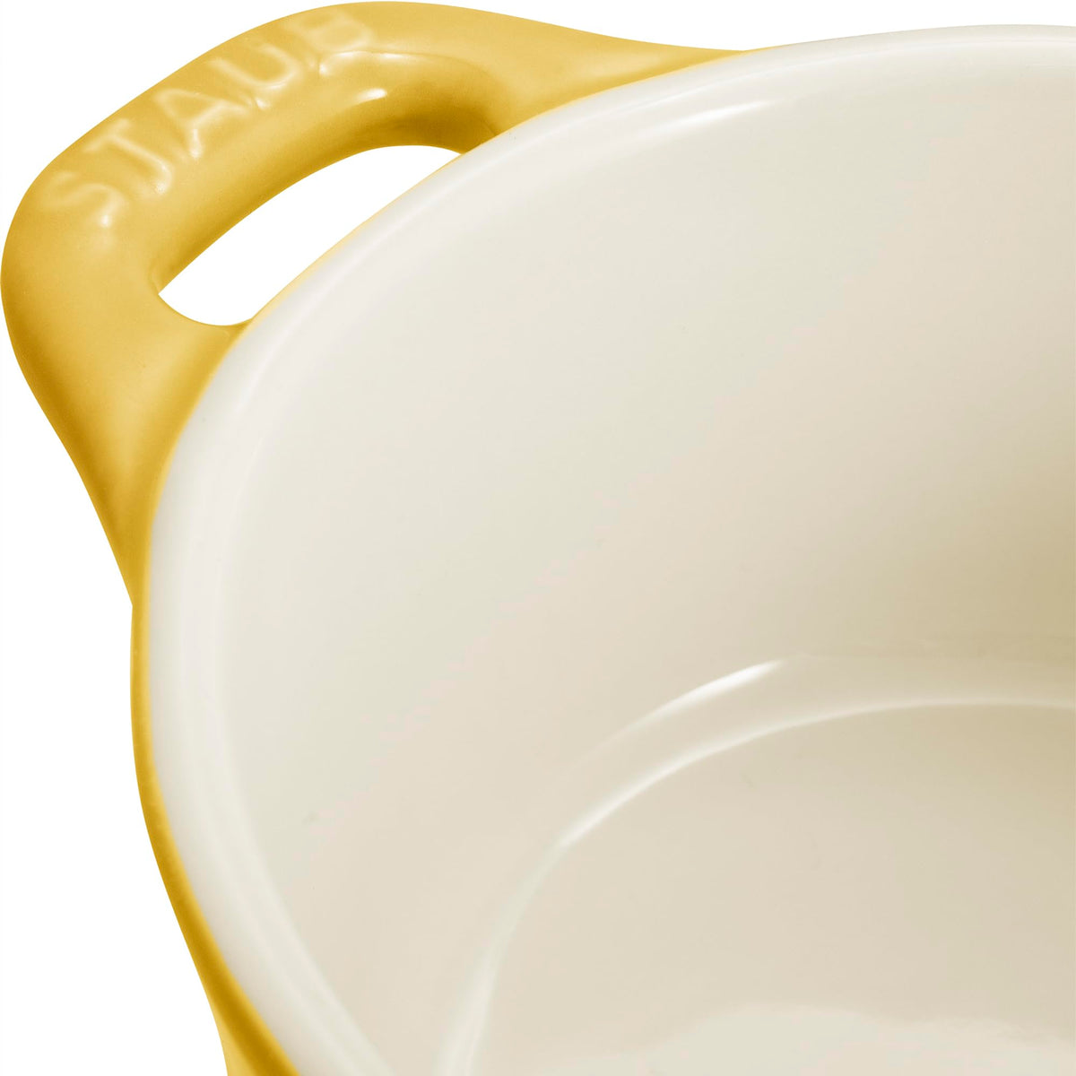 Ceramic 3-pc Mini Round Cocotte Set by STAUB – 3-pc, Cast Iron, Citron, Pack of 3, Model 1029591