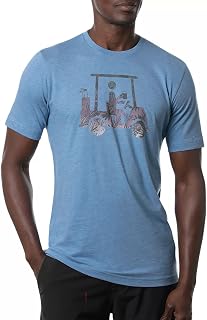 TravisMathew Men's Catch and Release T-Shirt (Small, Heather Blue Sapphire)
