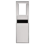 Recessed Trash Receptacle for 16" Cavities by GP PRO (Georgia-Pacific) – 17.2" L x 7.75" W x 56" H, 12.0 gallons, Stainless Steel, Model 59491