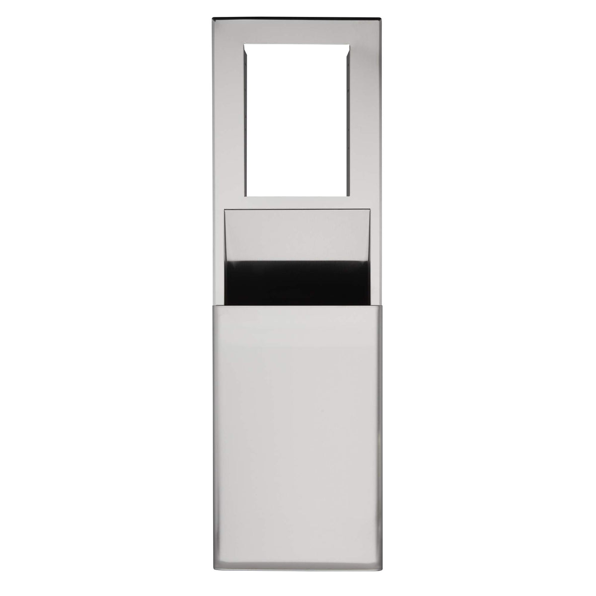 Recessed Trash Receptacle for 16" Cavities by GP PRO (Georgia-Pacific) – 17.2" L x 7.75" W x 56" H, 12.0 gallons, Stainless Steel, Model 59491