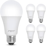 Feit Electric A19 LED Light Bulbs, 60W Eq, Dimmable, Bright White 4 Pack