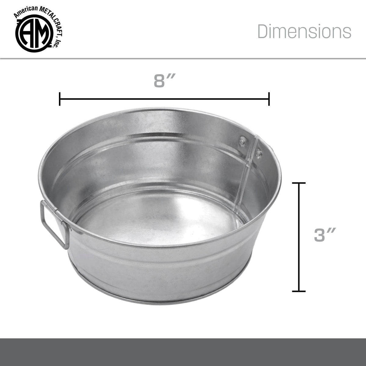 American Metalcraft 37 oz (Pack of 1) / Tub / Silver Beverage Tubs