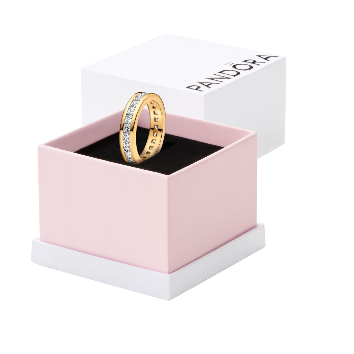 Eternity Channel Ring by PANDORA – 9, Gold, Model 163797C01-60