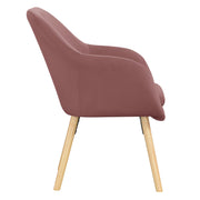 Convenience Concepts Blush Velvet / Chair / 25.25"L x 26.75"W x 33.5"H Chairs