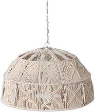 Park Hill Collection Aria Macrame Dome Pendant with Natural Finish ELH26176