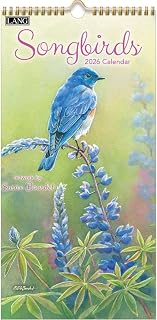 Lang, Songbirds 2026 Vertical Wall Calendar, 8'' X 15.8'', 12-Month Calendar with Stapled Binding