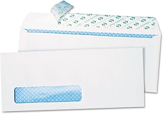 Quality Park Redi-Strip Park PreserveWindow Envelopes, #10, Security Tinted, Box of 1000 (69222B), White