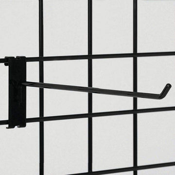 12" Grid Hook by Retail Resource – Wire, Black, Model GH12B