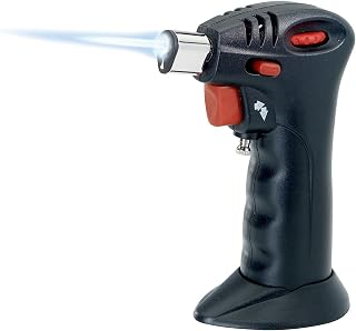 Westmark Germany Professional Culinary Butane Torch with Safety Lock and Adjustable Flame (Black)