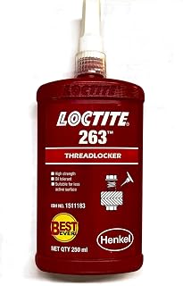 1330335 Loctite Primerless Threadlocker 263, 250mL, Red | Acrylic Dimethacrylate Ester