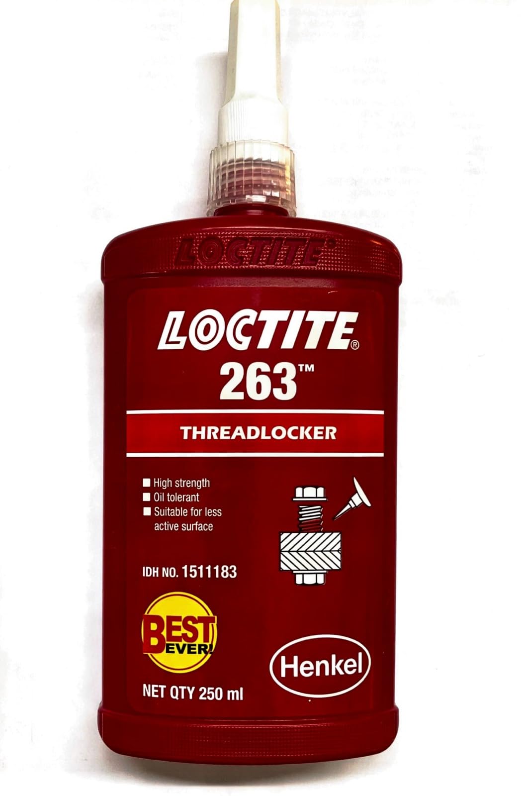 Primerless Threadlocker by Loctite – 250ml, Acrylic,Brass,Stainless, Red, Model 1330335