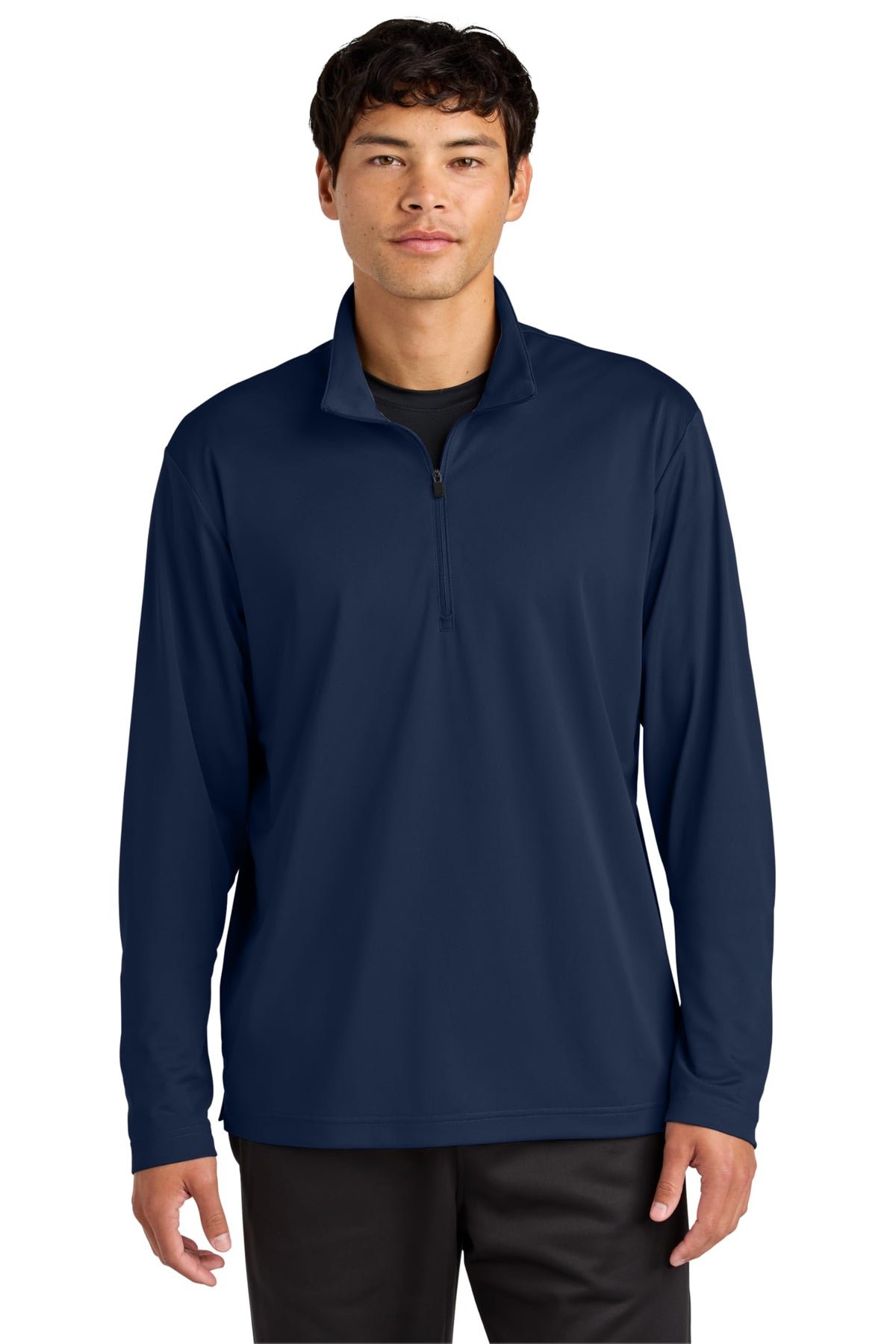 Unisex Micropique Sport-Wick Quarter Zip | Moisture Wicking Pullover for Men and Women by SPORT-TEK – 4X-Large, True Navy, Model ST672