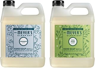 Mrs. MEYER'S Clean Day Liquid Hand Soap Refill 33 OZ Each, Iowa Pine, Snow Drop, 1 CT (Variety Pack)