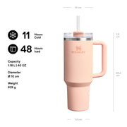 Flowstate Tumbler by by STANLEY – 40 Ounces, Stainless Steel, Orange Cream, Model 10-10825-423