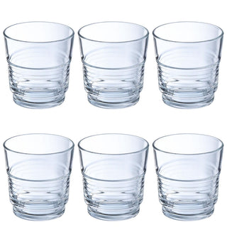 Spirale FB25 Stackable tumbler 250ml by Arcoroc – 8.5 Ounces, 25.0 centiliters, Glass, 6 Count (Pack of 1), Model ARC 58057