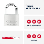 ABUS 1 / 50 mm lock body, regular shackle / Contemporary Keyed Padlocks