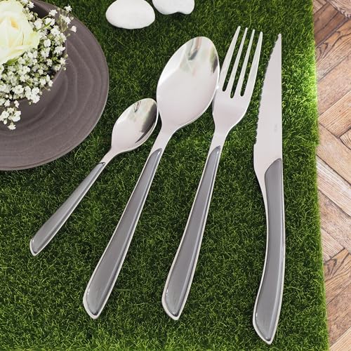 Amefa 16 Piece Cutlery Set for 4 People / Gray / Modern Flatware Sets