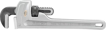RIDGID 31090 Aluminum Straight Pipe Wrench, 10" Sturdy Plumbing Wrench with Self Cleaning Threads and Hook Jaws