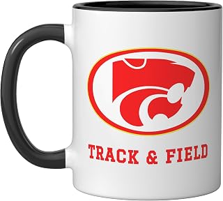 Carlisle High School Wildcats Track & Field Ceramic Mug, Black/White, 11oz