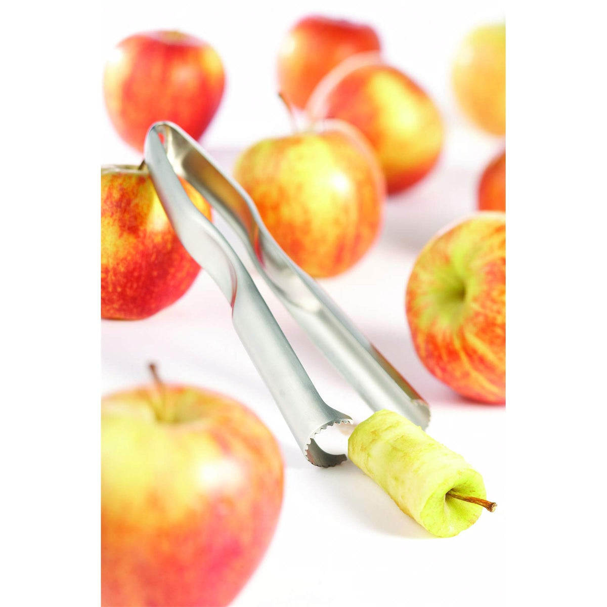 Stainless Steel Apple Corer by GEFU – Stainless Steel, Silver, Model GF12530