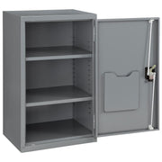 Wall Mount Storage Cabinet with Locking Recessed Handle by Global Industrial – Alloy Steel, Gray, Model 269877GY
