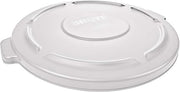 Rubbermaid Commercial FG260900WHT Brute Heavy-Duty Round Waste/Utility Container, 10-Gallon Lid, White