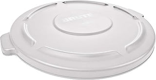 Rubbermaid Commercial FG260900WHT Brute Heavy-Duty Round Waste/Utility Container, 10-Gallon Lid, White