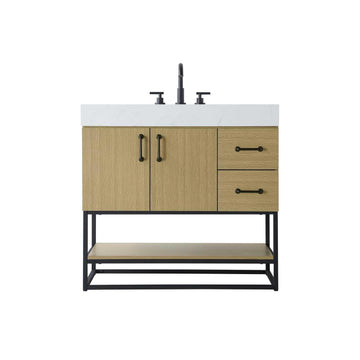 Caroline Bathroom Vanity Honey Brown by Lighting Design – Wood, Honey Brown, Model VF29236MHB