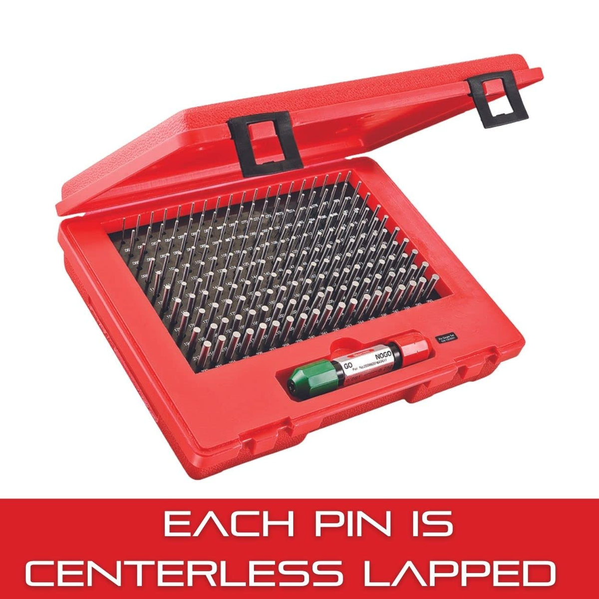 Precision Steel Pin Gage Set by Starrett – 13"L x 10"W x 3.4"H, Alloy Steel, Model S4003-250