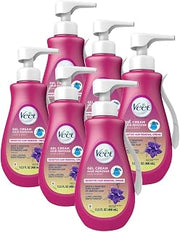 Veet Sensitive Skin Formula with Aloe Vera and Vitamin E, Dermatologically Tested Hair Removal Gel Cream 13.5 Fl Oz. for Legs & Body (6 Pack)