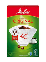 Filter Bags 1x2/ by Melitta – 1 x 2, Paper, White, Model 6653095