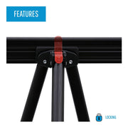 Presentation Easel - 1 Each by MasterVision – Height from 37.5" to 69", others, Silver, Model FLX05102MV