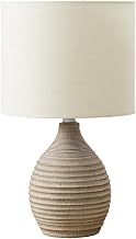 Monarch Specialties I 9846 Lighting, 17" H, Table Lamp, Brown Resin, Ivory/Cream Shade, Contemporary, Modern