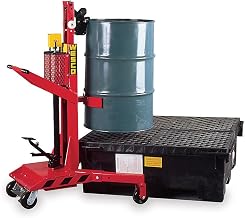Wesco 240150 Ergonomic Standard Drum Handler, Phenolic Wheels, 1,100-lb. Extended Load Capacity, 41" x 36"