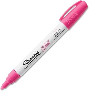 Sharpie Oil-Based Paint Marker, Medium Point, Pink, 1 Count - Great for Rock Painting