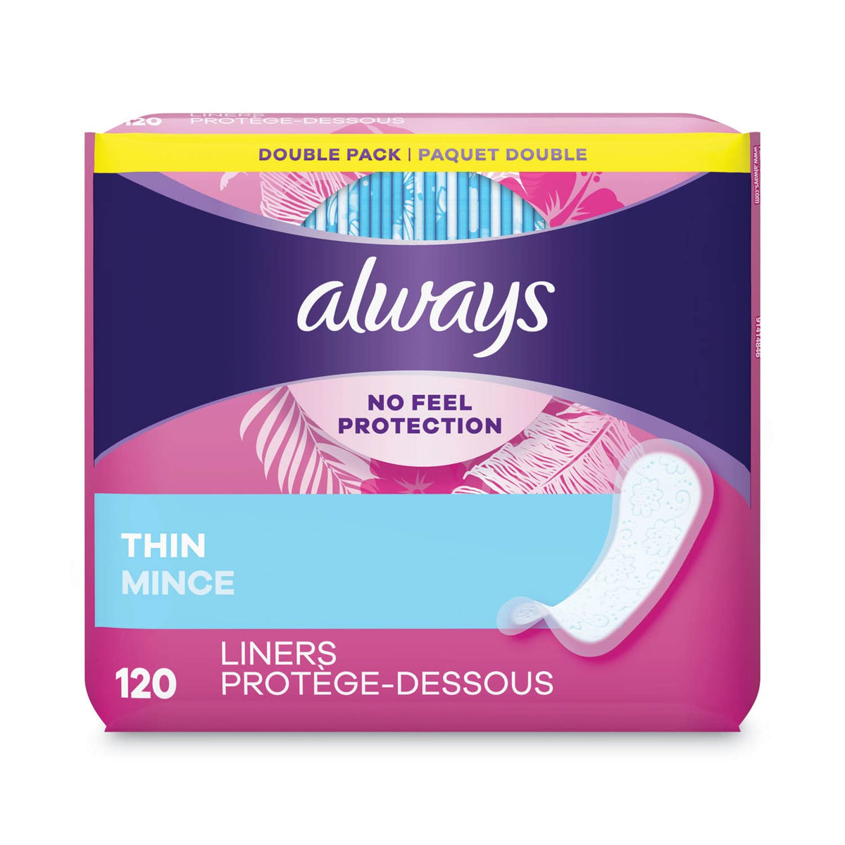 Thin, Unscented 120 ea (Pack of 9) by Always – Cotton, Pack of 9, Model 10796PK