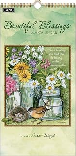 Lang, Bountiful Blessings 2026 Vertical Wall Calendar, 3.63'' X 6.5'', 12-Month Calendar with Stapled Binding