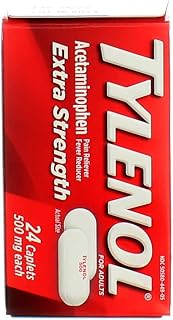 Tylenol Extra Strength Caplets, 500 mg - 24 ct, Pack of 3