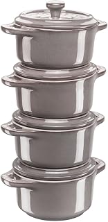 Ceramic By Staub Mini Cocotte Set 4 Compartments Round