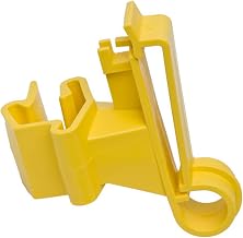 Zareba T-Post Poly Tape Insulator for Electric Fences - 25 Pack - ITTY-Z, Yellow Insulators - Easy to Install Electric Fence Insulator, Includes 25