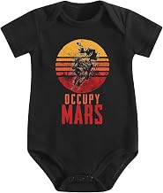 Baby Romper,Occupy Mars Astronaut,Whimsical Fun Print Soft Lightweight Apparel