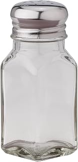 HIC Harold Import Co. Classic Diner Style Salt and Pepper Shaker, Glass, Square, 2.5-Ounce 7004-HIC