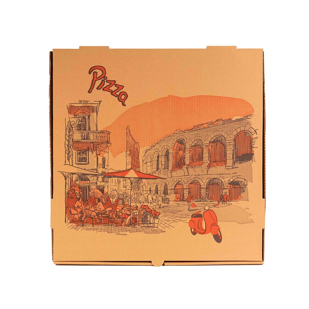 KITCH24/7 Brown / 14 x 14 x 2 / 14.0 ounces Pizza Boxes