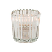 Clear Glass Ribbed Tealight Lamp by Hollowick – Glass, Clear, Model 5228C