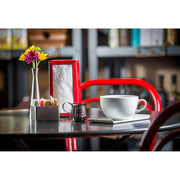 3-1/4" x 2-1/2" Rectangular Sugar Packet Holder by Tablecraft – 2" x 2" x 2-3/4", Stainless Steel, Silver, Model 0727875092724