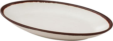 Yanco NA-310 Nature Art Oval Plate, 10 1/2"" X 5 1/4"" X 1 1/2"" DEEP OVAL PLATE, Melamine, White, Pack of 24