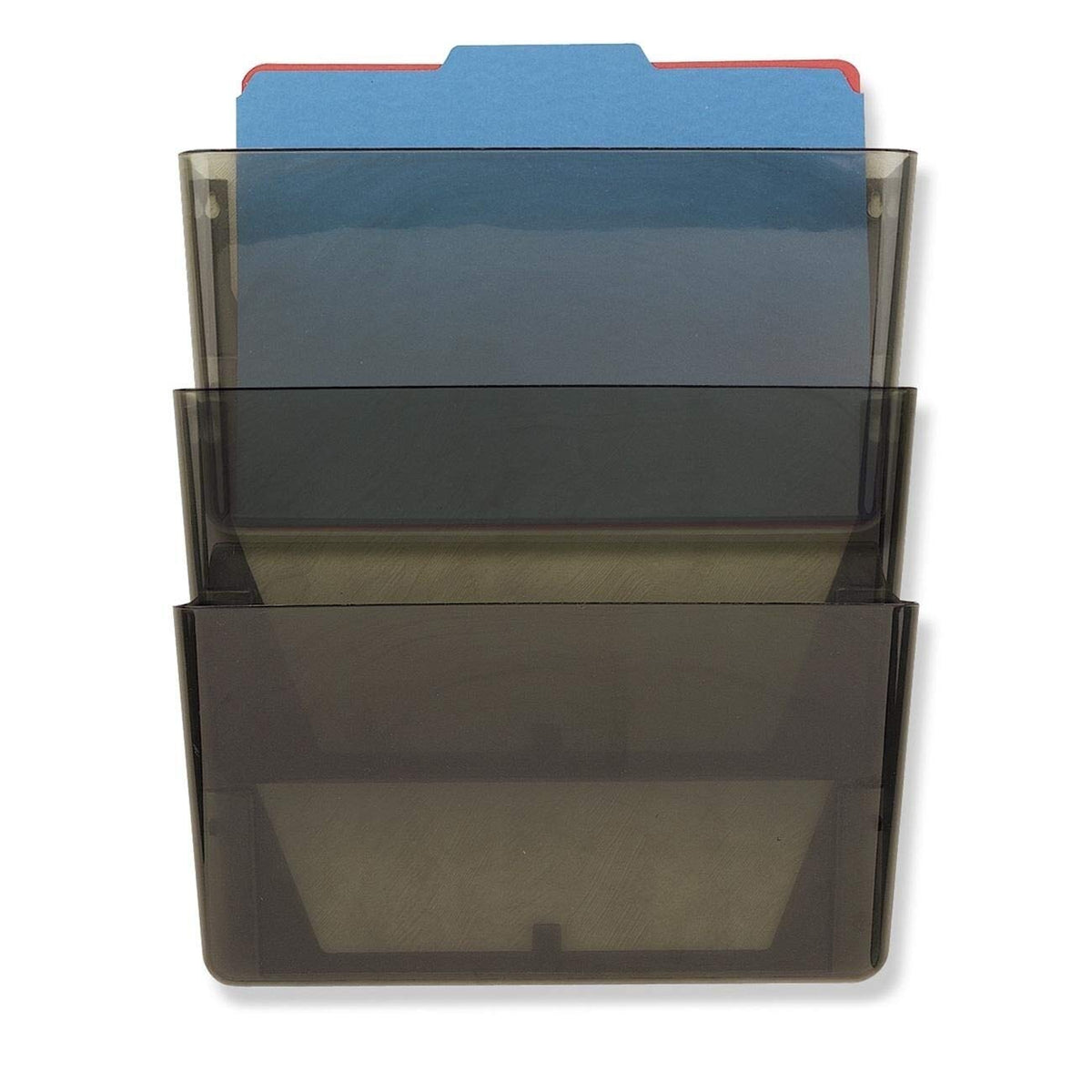 OIC Space Saving Filing System by Officemate – Plastic, Smoke, Model OIC21421