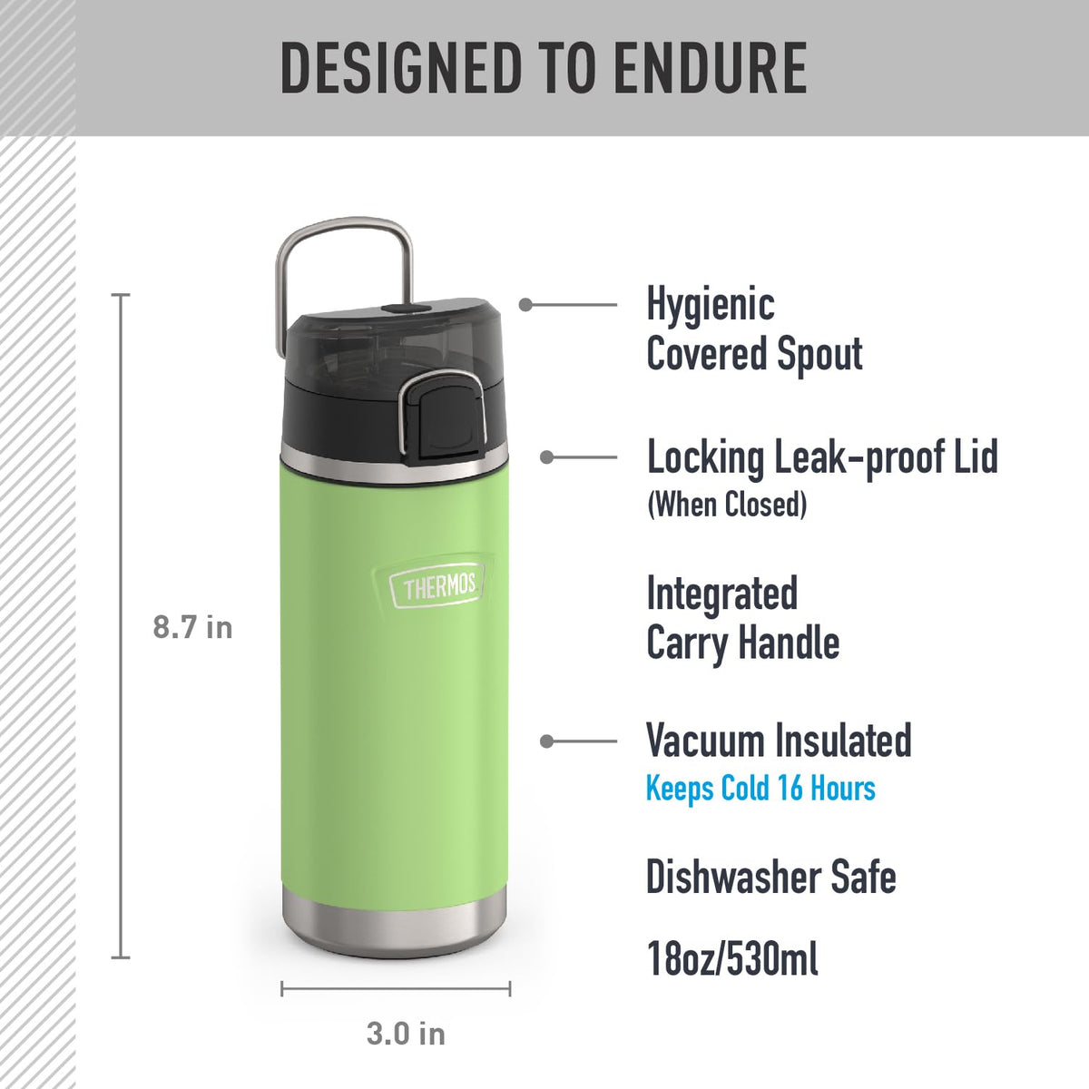 THERMOS Lime / 18 Ounces / 18.0 fluid_ounces Thermoses