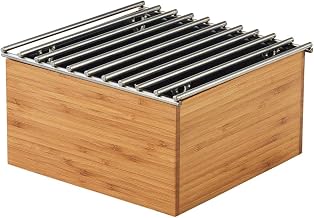 Bamboo Collection – Chafer Alternative with Wire Grill – 10.25W x 10D x 5.5H, Bamboo, Wire Grill